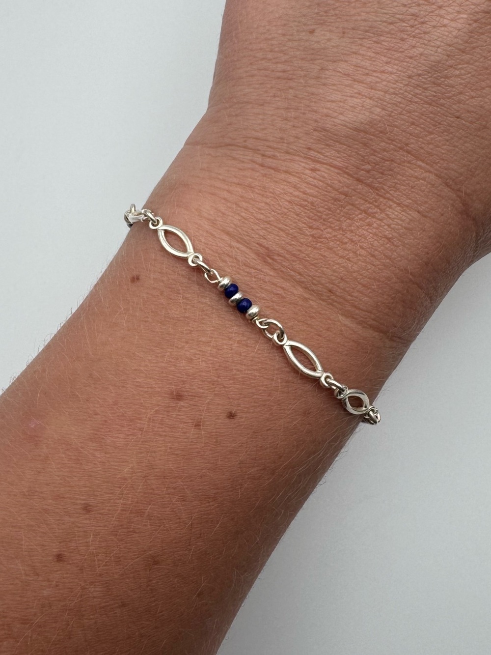 Sterling Silver 925 Lapis Lazuli Bracelet